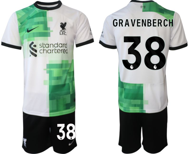 Men 2023-2024 Club Liverpool away white #38 Soccer Jersey